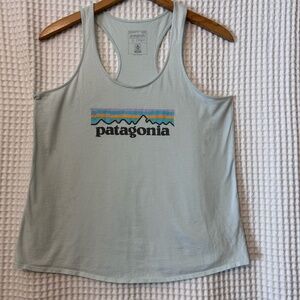 Patagonia Light Blue Racer Back Tank Top Size S